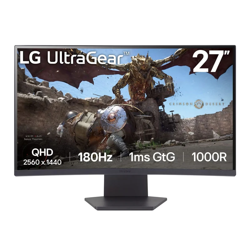 مانیتور خمیده گیمینگ ال جی مدل UltraGear 27GS60QC سایز 27 اینچ